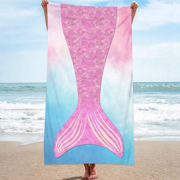 Beach Towel for Adults Men Women Kids, Sand Free Beach Towel Quick Dry Microfiber Lightweight, Oversized Pool Towel Super Absorbent Personalized Towels
