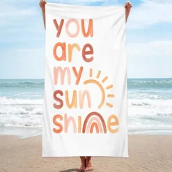 Beach Towel for Adults Men Women Kids, Sand Free Beach Towel Quick Dry Microfiber Lightweight, Oversized Pool Towel Super Absorbent Personalized Towels