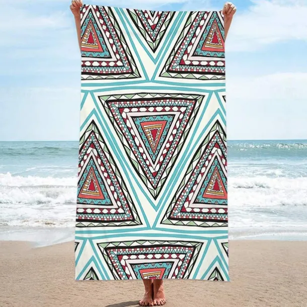 Beach Towel for Adults Men Women Kids, Sand Free Beach Towel Quick Dry Microfiber Lightweight, Oversized Pool Towel Super Absorbent Personalized Towels