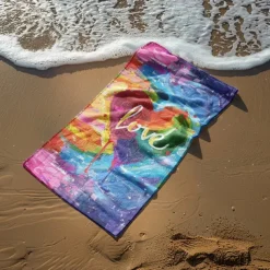 Beach Towel LGBT Love Series Large 3D Print Sea Pattern Towel Bath Towel Beach Sheet Blanket Classic 100% Micro Fiber Comfy Blankets