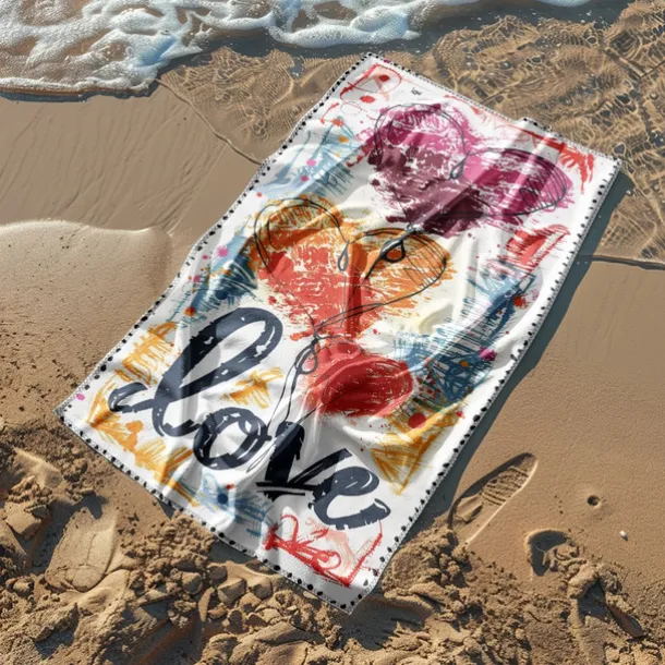 Beach Towel LGBT Love Series Large 3D Print Sea Pattern Towel Bath Towel Beach Sheet Blanket Classic 100% Micro Fiber Comfy Blankets