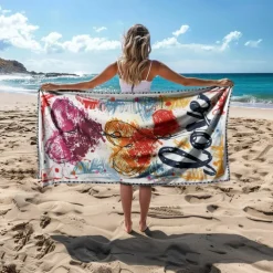Beach Towel LGBT Love Series Large 3D Print Sea Pattern Towel Bath Towel Beach Sheet Blanket Classic 100% Micro Fiber Comfy Blankets