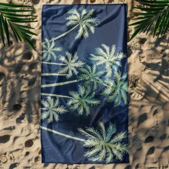 Beach Towel Palm Tree Series 100% Micro Fiber Comfy Blankets Oversized Beach Towel, 35"x70", Large Swim Towel for Teens Adults, Quick-Dry, Absorbent, Soft, Versatile for Travel, Bath and Pool