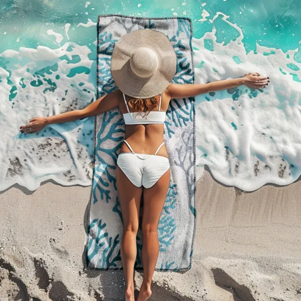 Beach Towel Palm Tree Series 100% Micro Fiber Comfy Blankets Oversized Beach Towel, 35"x70", Large Swim Towel for Teens Adults, Quick-Dry, Absorbent, Soft, Versatile for Travel, Bath and Pool