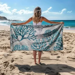 Beach Towel Palm Tree Series 100% Micro Fiber Comfy Blankets Oversized Beach Towel, 35
