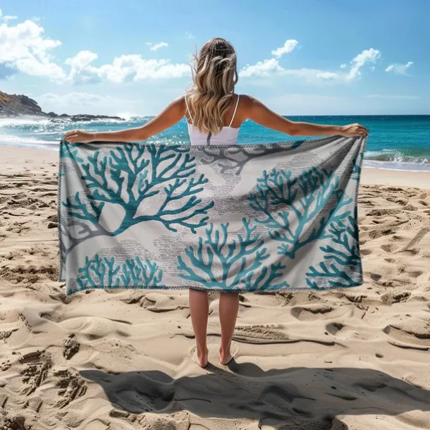 Beach Towel Palm Tree Series 100% Micro Fiber Comfy Blankets Oversized Beach Towel, 35"x70", Large Swim Towel for Teens Adults, Quick-Dry, Absorbent, Soft, Versatile for Travel, Bath and Pool