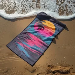 Beach Towel Palm Tree Sunset Large 3D Print Pattern Towel Bath Towel Beach Sheet Blanket Classic 100% Micro Fiber Comfy Blankets
