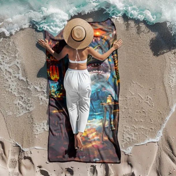 Beach Towel Summer Beach Blankets 100% Micro Fiber Breathing Comfy Blankets