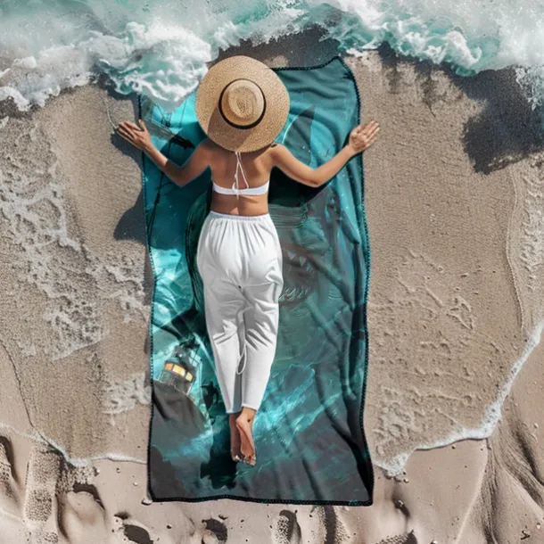 Beach Towel Summer Beach Blankets 100% Micro Fiber Breathing Comfy Blankets