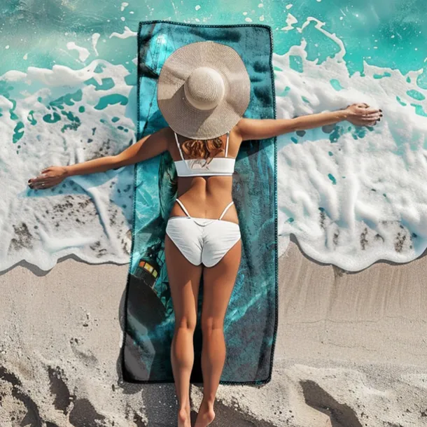 Beach Towel Summer Beach Blankets 100% Micro Fiber Breathing Comfy Blankets