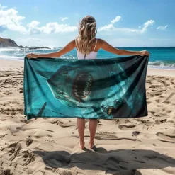 Beach Towel Summer Beach Blankets 100% Micro Fiber Breathing Comfy Blankets