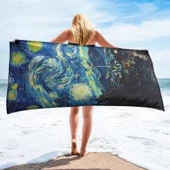 Beach Towel Summer Beach Blankets 100% Micro Fiber Breathing Comfy Blankets