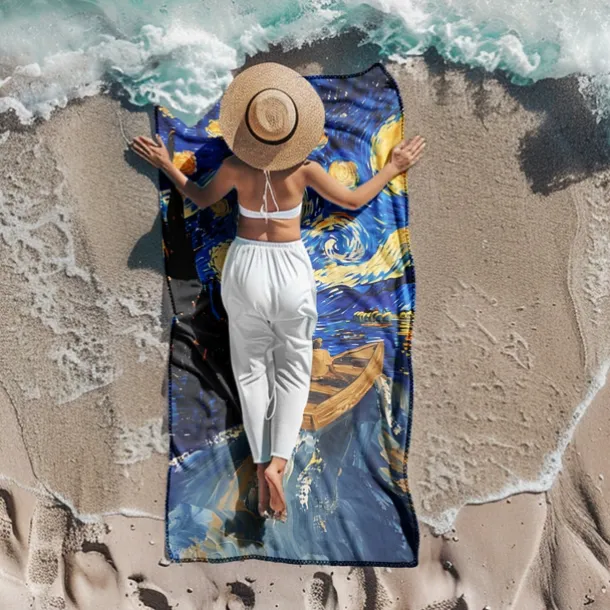 Beach Towel Summer Beach Blankets 100% Micro Fiber Breathing Comfy Blankets