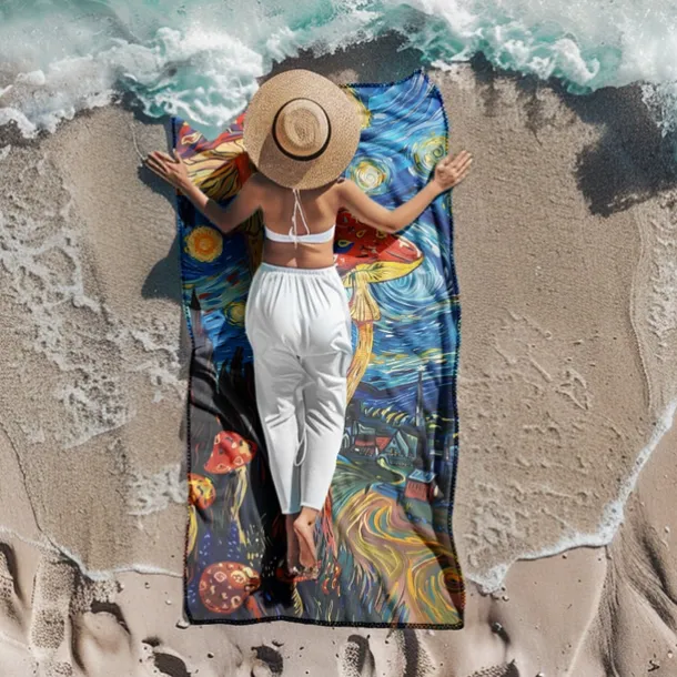 Beach Towel Summer Beach Blankets 100% Micro Fiber Breathing Comfy Blankets