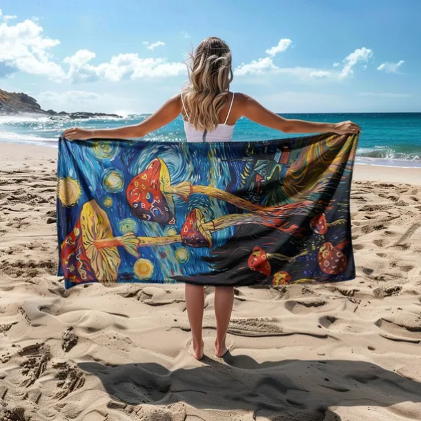 Beach Towel Summer Beach Blankets 100% Micro Fiber Breathing Comfy Blankets