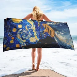 Beach Towel Summer Beach Blankets 100% Micro Fiber Breathing Comfy Blankets