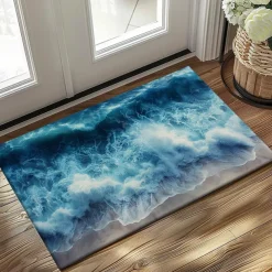 Beach View Doormat Kitchen Mat Floor Mat Non-Slip Area Rug Oil Proof Rug Indoor Outdoor Mat Bedroom Decor Bathroom Mat Entrance Rug