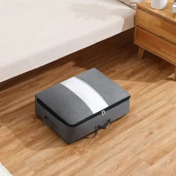 Bed Bottom Storage Bag, Clothes Quilt Storage Bag with Transparent Window, Foldable Large Capacity Wardrobe Organizer Bag