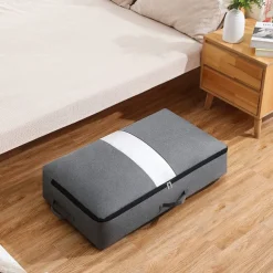 Bed Bottom Storage Bag, Clothes Quilt Storage Bag with Transparent Window, Foldable Large Capacity Wardrobe Organizer Bag