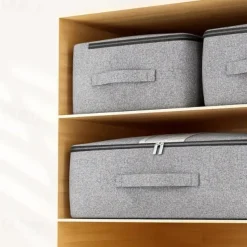 Bed Bottom Storage Bag, Clothes Quilt Storage Bag with Transparent Window, Foldable Large Capacity Wardrobe Organizer Bag