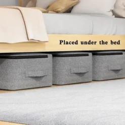 Bed Bottom Storage Bag, Clothes Quilt Storage Bag with Transparent Window, Foldable Large Capacity Wardrobe Organizer Bag