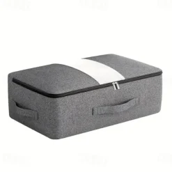 Bed Bottom Storage Bag, Clothes Quilt Storage Bag with Transparent Window, Foldable Large Capacity Wardrobe Organizer Bag