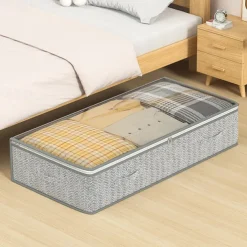 Bed Bottom Storage Bag, Visual Storage Bag, Large Capacity Storage, Moisture-proof And Dust-proof, Zipper Closed, Can Store Clothes, Pants, Quilt, Quilt, Underwear, Toys, Books, Etc