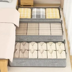 Bed Bottom Storage Bag, Visual Storage Bag, Large Capacity Storage, Moisture-proof And Dust-proof, Zipper Closed, Can Store Clothes, Pants, Quilt, Quilt, Underwear, Toys, Books, Etc