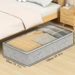 Bed Bottom Storage Bag, Visual Storage Bag, Large Capacity Storage, Moisture-proof And Dust-proof, Zipper Closed, Can Store Clothes, Pants, Quilt, Quilt, Underwear, Toys, Books, Etc