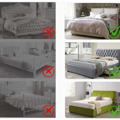 Bed Headboard Cover for Bedroom Decoration, Stretch Bed Headboard Slipcover Covers, Dust proof Protector Cover for Upholstered Headboard