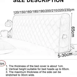 Bed Headboard Cover Headboard Slipcover for King/Queen/Twin Bed,Bed Headboard Slipcover Protector Stretch Dustproof Cover for Bedroom Decor