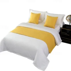 Bed Runner Bed Scarf, Decorative Bed Scarf for Home Hotel Bedspreads Scarves Protection Modern Solid Bed Runner for Foot of Bed Home Bedroom Bedding Decoration