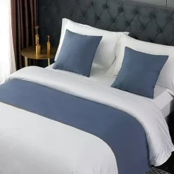 Bed Runner Bed Scarf, Decorative Bed Scarf for Home Hotel Bedspreads Scarves Protection Modern Solid Bed Runner for Foot of Bed Home Bedroom Bedding Decoration