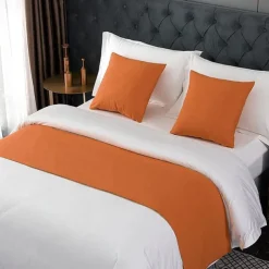 Bed Runner Bed Scarf, Decorative Bed Scarf for Home Hotel Bedspreads Scarves Protection Modern Solid Bed Runner for Foot of Bed Home Bedroom Bedding Decoration