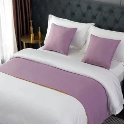 Bed Runner Bed Scarf, Decorative Bed Scarf for Home Hotel Bedspreads Scarves Protection Modern Solid Bed Runner for Foot of Bed Home Bedroom Bedding Decoration