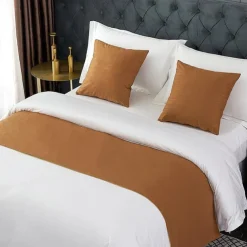 Bed Runner Bed Scarf, Decorative Bed Scarf for Home Hotel Bedspreads Scarves Protection Modern Solid Bed Runner for Foot of Bed Home Bedroom Bedding Decoration