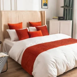 Bed Runner Bed Scarf, Velvet Decorative Bed Scarf for Home Hotel Bedspreads Scarves Protection Modern Solid Bed Runner for Foot of Bed Home Bedroom Bedding Decoration