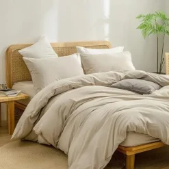 Bedding Duvet Cover Set - 1 Duvet Cover with 2/1 Pillow Shams - 3/2 Pieces Comforter Cover with Zipper Closure Sage Green Peach Puzz Red Blue Yellow White Black