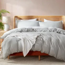 Bedding Duvet Cover Set - 1 Duvet Cover with 2/1 Pillow Shams - 3/2 Pieces Comforter Cover with Zipper Closure Sage Green Peach Puzz Red Blue Yellow White Black