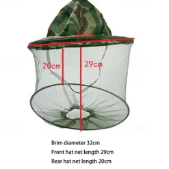 Beekeeping Hat Professional Mosquito Bug Insect Outdoor Protector Bee Resistance Net Mesh Head Face Cap
