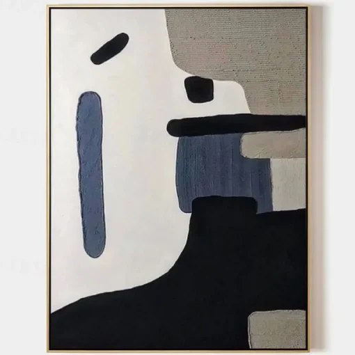 Beige Wabi Sabi oil painting handmade Wall Art Black Beige Abstract Painting Large Black Minimalist painting Wall Art Beige Textured Canvas Painting Neutral Wall Art Decor paintings