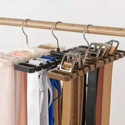 Belt Hanger for Closet, 10 Belts Rack Storage Organizer, Holder - Closet Tie Racks Hangers Sturdy for Men Women