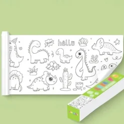 Best Christmas Gift Children's Drawing Roll Easy to Tear with Painting Partner-12 Colored Pencils 118''x118'' （300cmx300cm)