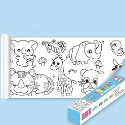 Best Christmas Gift Children's Drawing Roll Easy to Tear with Painting Partner-12 Colored Pencils 118''x118'' （300cmx300cm)