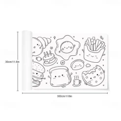 Best Christmas Gift Children's Drawing Roll Easy to Tear with Painting Partner-12 Colored Pencils 118''x118'' （300cmx300cm)