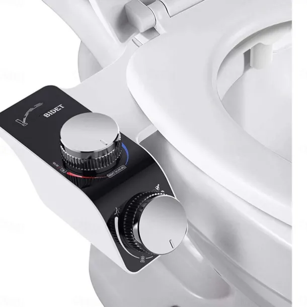 Bidet Attachment for Toilet -Self Cleaning Dual Nozzle, Non-Electric Bidet, Cold & Warm Fresh Water Bidet Sprayer With Temperature & Pressure Controls