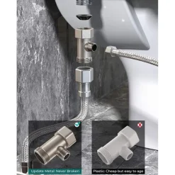 Bidet Attachment for Toilet - Self Cleaning Dual Nozzle, Non-Electric Bidet, Warm Fresh Water Bidet Sprayer With Pressure Controls