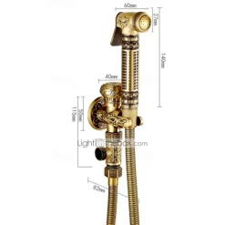 Bidet Faucet Antique Copper Toilet Handheld Bidet Sprayer Self-Cleaning Antique Clean Spray Gun