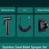 Bidet Sprayer Set No Drilling Bracket for Toilet Stainless Steel Head and Hose 1.5m/3m, Wall Mounted Handlheld Spray, Shattaf Diaper Cleaning for Personal Hygiene