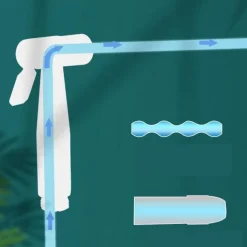 Bidet Sprayer Set No Drilling Bracket for Toilet Stainless Steel Head and Hose 1.5m/3m, Wall Mounted Handlheld Spray, Shattaf Diaper Cleaning for Personal Hygiene